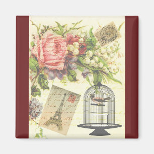 Bourgogne Thème Français Vintage Paris Magnet