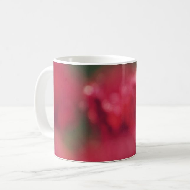 Bourgogne, vert, fuchsia, rouge, tasse d'art abstr (Devant gauche)