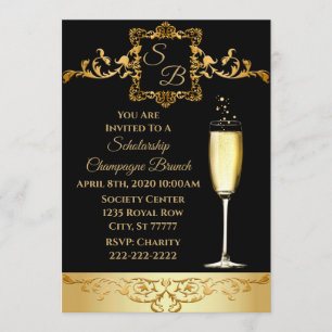 Bourse Champagne Brunch Invitation de collecte de 
