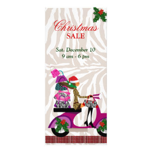 Bourse de Noël de femme de scooter de carte de
