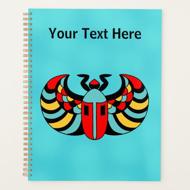 Bousier Abstrait de couleur vive Aqua Bleu (Devant)