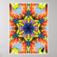 Boussole cinétique Collage Kaleidoscope Poster