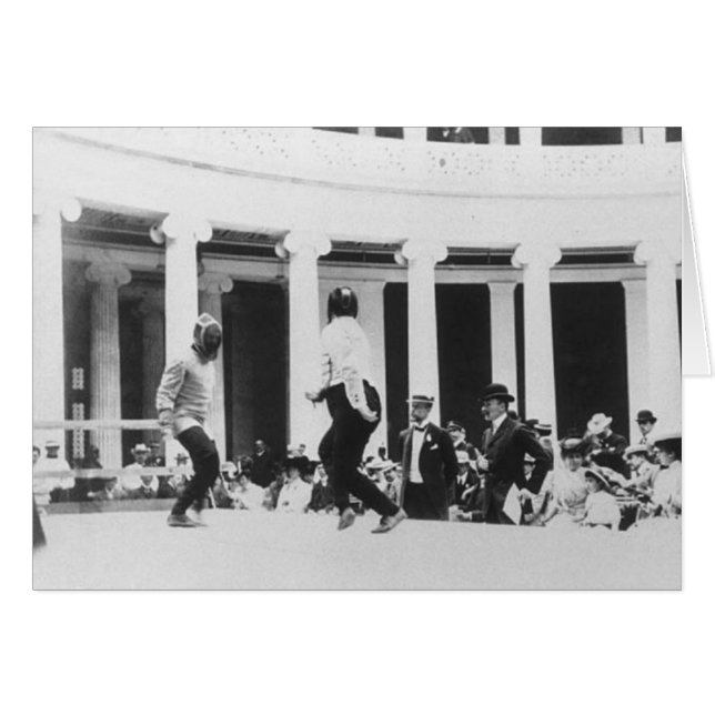 Bout d'escrime olympique 1896 (Devant horizontal)