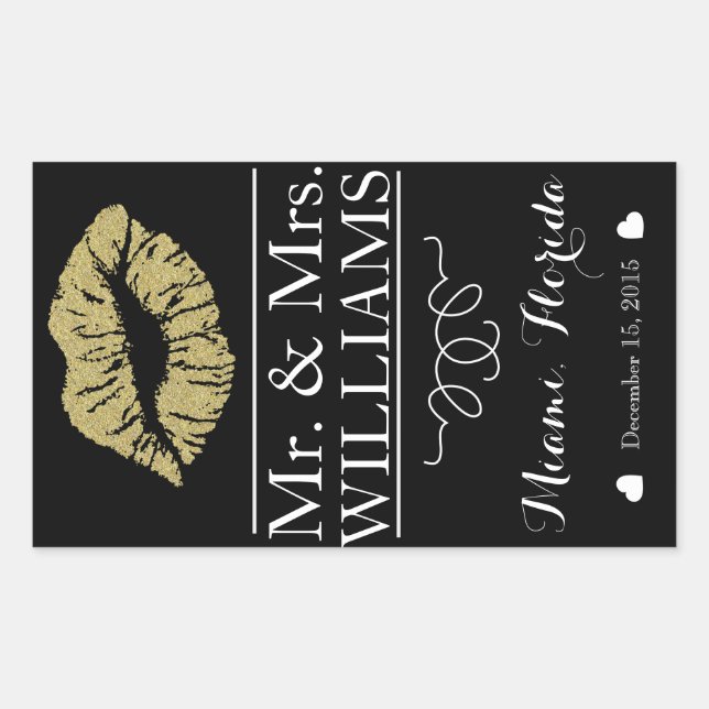 Bouteille à vin de mariage étiquette lèvres centre (Devant)