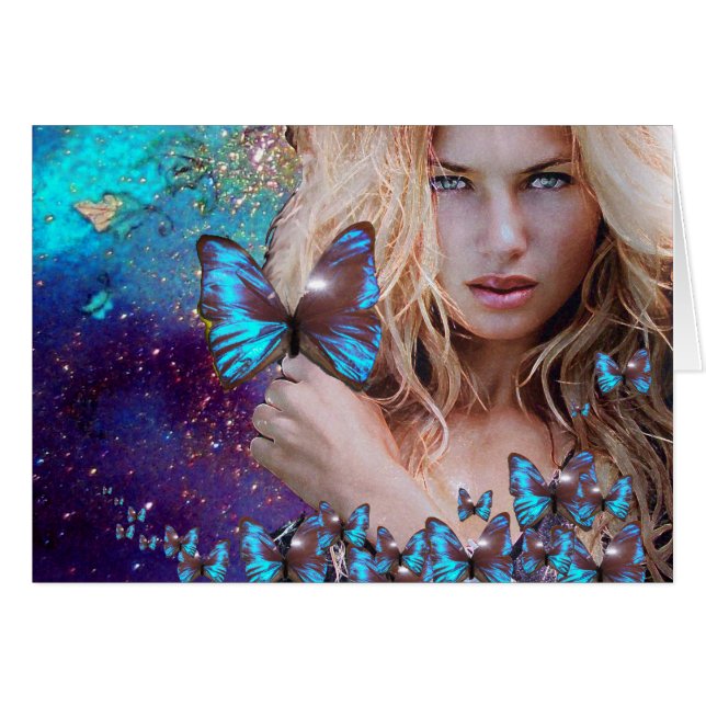 BOUTEILLE BLEUE EN PARKLES OR VERT TURQUOISE (Devant horizontal)