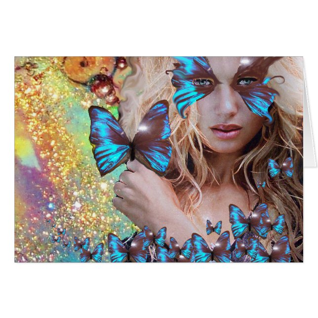 BOUTEILLE BLEUE EN PARKLES OR VERT TURQUOISE (Devant horizontal)