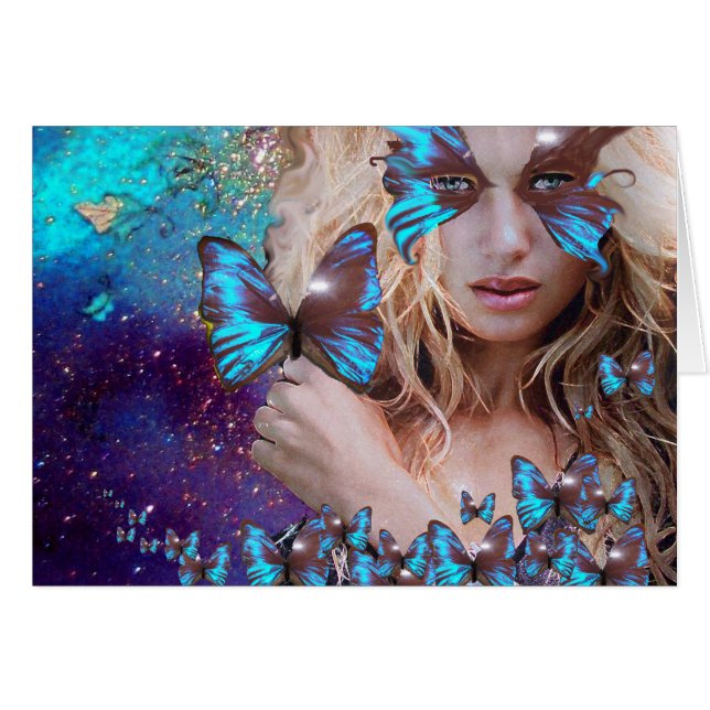 BOUTEILLE BLEUE EN PARKLES OR VERT TURQUOISE (Devant horizontal)