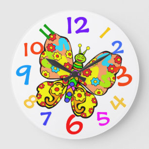 Bouteille colorée Enfants Pièce Horloge murale