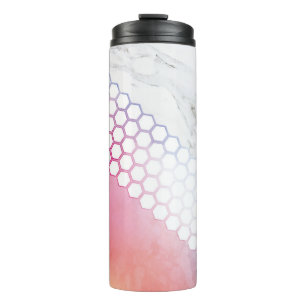 Bouteille d'aquarelle en marbre Geo personnalisée