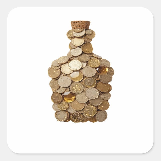 Bouteille d'argent SNAPPY MONEY Autocollant d'art (Devant)