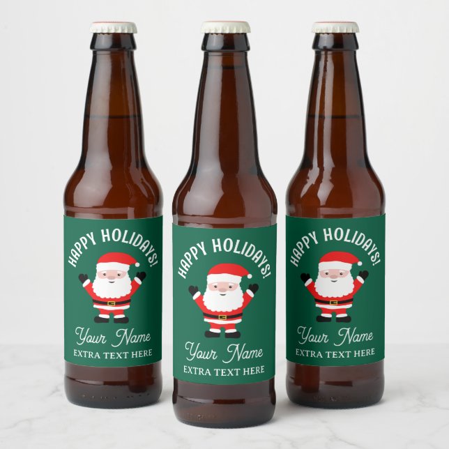 Bouteille de bière de Noël étiquettes avec dessin  (Bouteilles)