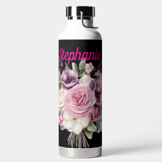Bouteille de boisson florale moderne personnalisée