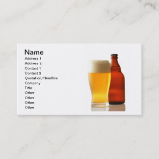 Bouteille de carte de visite de bière