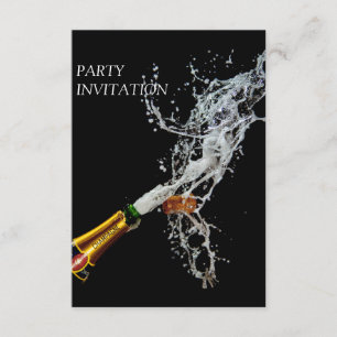 Bouteille de Champagne Invitation à une fête