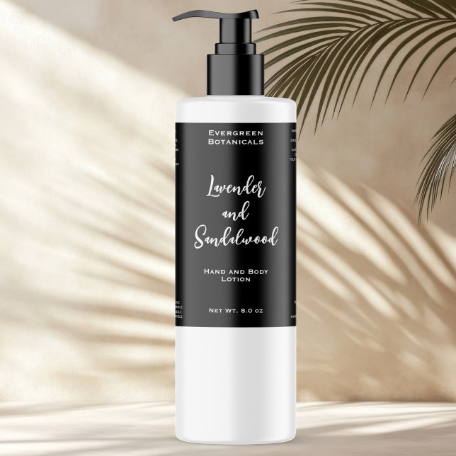 Bouteille de cosmétique imperméable noir étiquette (Créateur téléchargé)