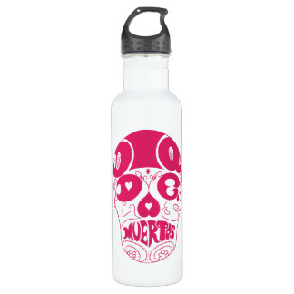 Bouteille de crâne de Dia De Los Muertos Pink