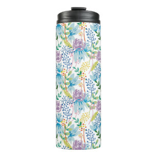 Bouteille de jardin rose bleu