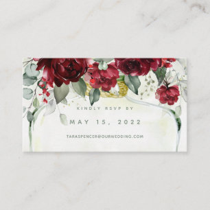 Bouteille De Mariage Peonies Carte RSVP En Ligne