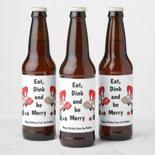 Bouteille de Noël bouteille de bière étiquette