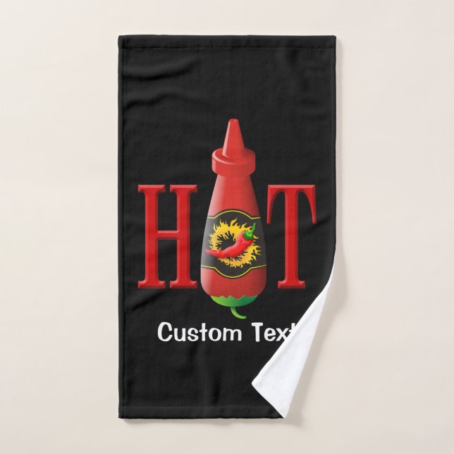 Bouteille de sauce chaude (Serviette à main)