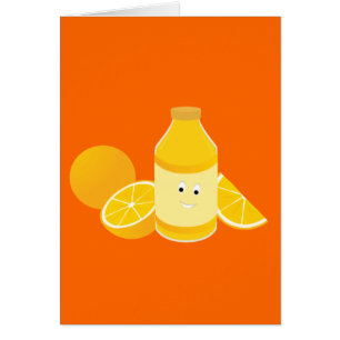 Bouteille de sourire de jus d'orange avec des