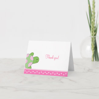 Bouteille de tortue rose Plier Merci notes