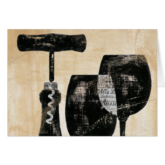 Bouteille de vin avec deux verres (Devant horizontal)