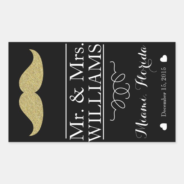 bouteille de vin de mariage personnalisé étiquette (Devant)