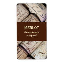 Bouteille de vin étiquette