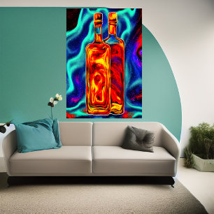 Bouteille de whisky AI Art Poster