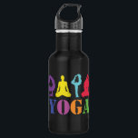 Bouteille de yoga noir<br><div class="desc">Restez hydraté pendant votre exercice de yoga avec cette bouteille de design de yoga noir! Namaste!</div>