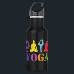 Bouteille de yoga noir<br><div class="desc">Restez hydraté pendant votre exercice de yoga avec cette bouteille de design de yoga noir! Namaste!</div>