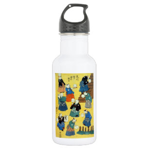 Bouteille D'eau 猫 の 曲 師, 国 芳 Acrobat des Chats, Kuniyoshi, Ukiyo-e