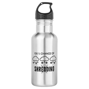 Bouteille D'eau 100% De Chance De Shredding Météo Prévision Ski