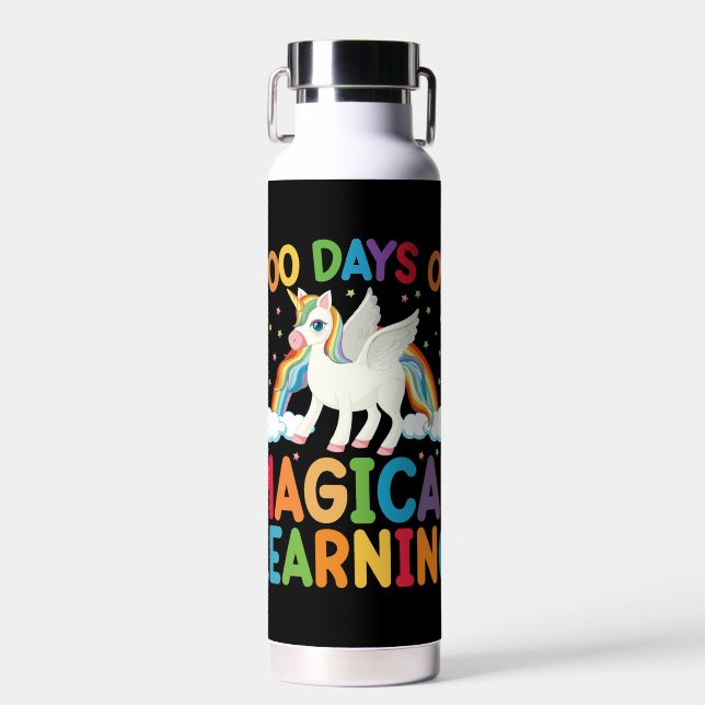 Bouteille D'eau 100 Jours De Magical Learning School Unicorn Girls (Avant)