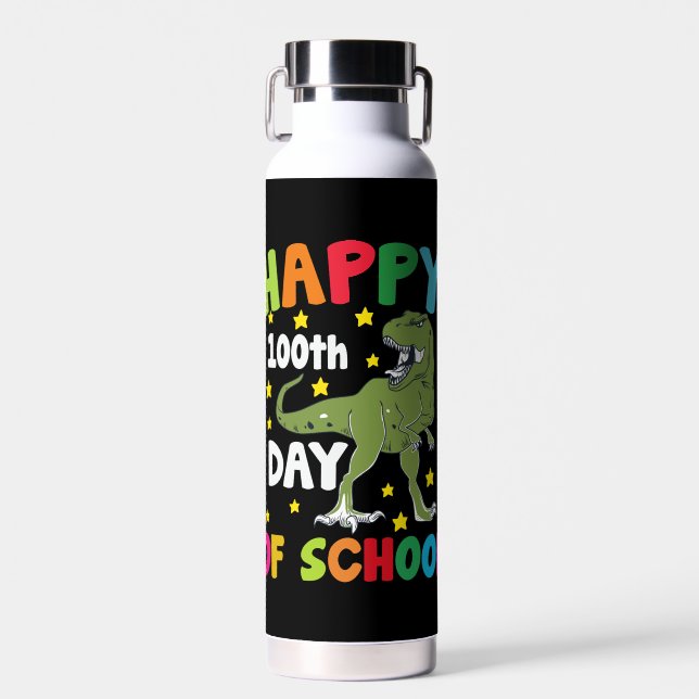 Bouteille D'eau 100 jours d'école Trex 100e jour d'école  (Avant)