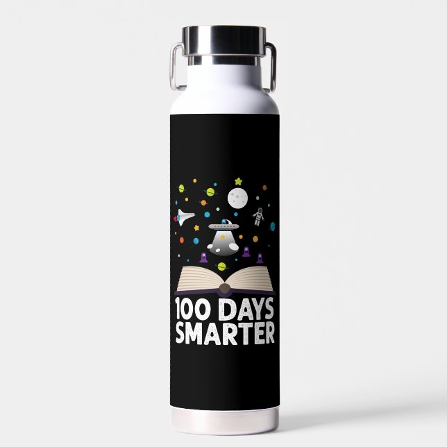 Bouteille D'eau 100e jour d'école 100 jours de livres plus intelli (Avant)