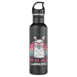Bouteille D'eau 10 Years Old Bday Llamazing 10th Birthday Llama