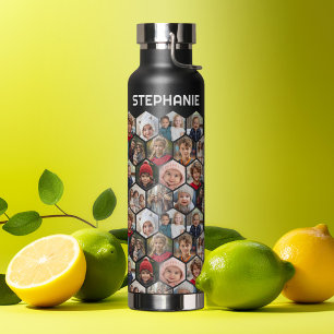 Bouteille D'eau 12 Photo Collage - Hexagon funky - Motif aléatoire