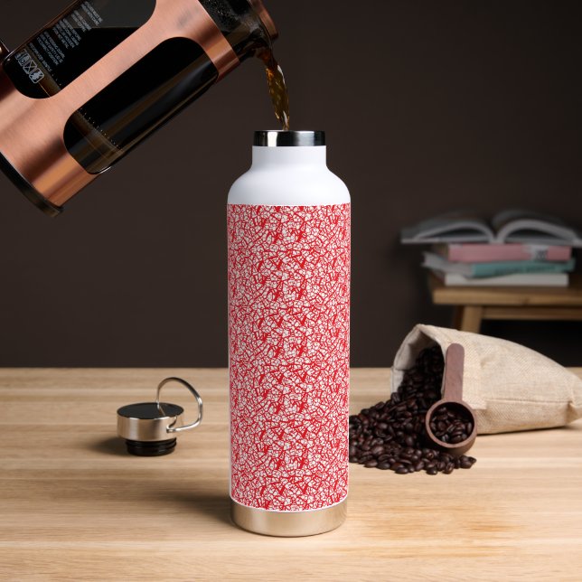 Bouteille d'eau 1 litre | Flasque sous vide en cui (Café)
