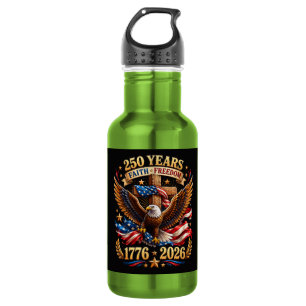Bouteille D'eau 250 Ans de Foi Liberté Aigle Patriotique