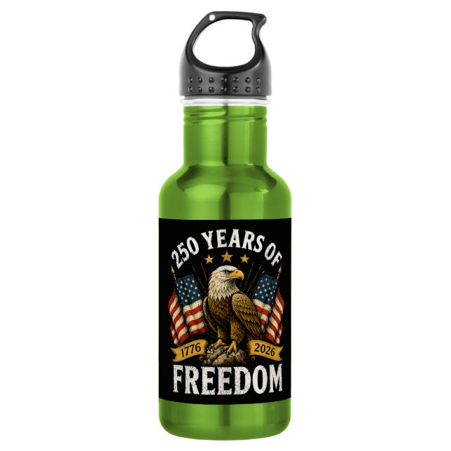 Bouteille D'eau 250 ans de liberté aigle royal (Devant)