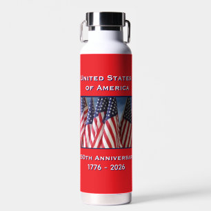 Bouteille D'eau 250e anniversaire USA Patriotic American Flags