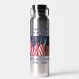 Bouteille D'eau 250e anniversaire USA Patriotic American Flags