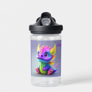 Bouteille D'eau 2 Baby Dragon Ajouter le nom de l'enfant mignon