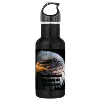 Bouteille D'eau 32oz avec visage d'aigle américain avec