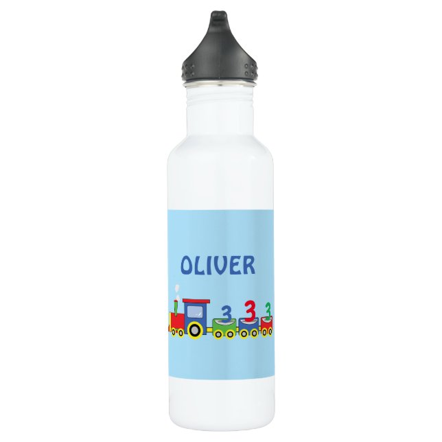 Bouteille D'eau 3e anniversaire Train Personnaliser le nom (Droite)