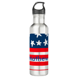 Bouteille D'eau 4 juillet jour de l'indépendance ajouter nom texte