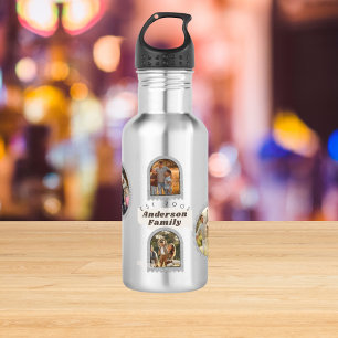 Bouteille D'eau 6 Six Photo Moderne Élégant Collage Famille Amour