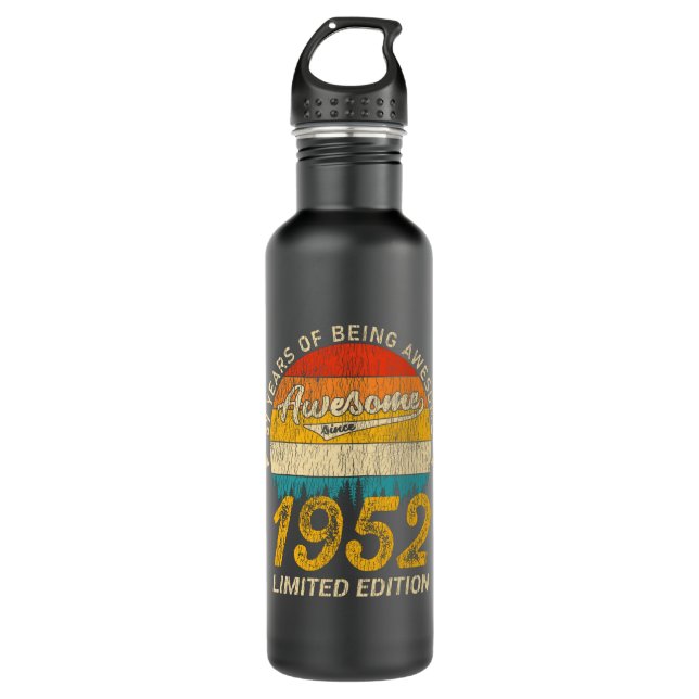 Bouteille D'eau 73 ans 1952 Retro Awesome 73e anniversaire Cadeau (Devant)